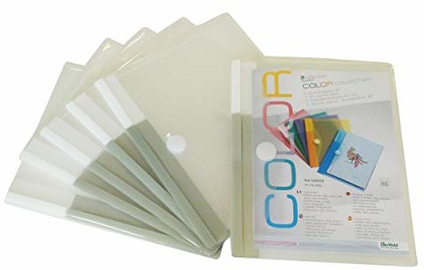 TARIFOLD Tarifold Teczka na dokumenty / teczka Din A5 - 6 szt. przezroczyste dokumenty kieszeń z sitodrukiem i zapięciem na rzepy na dokumenty A5 - 510250 510250