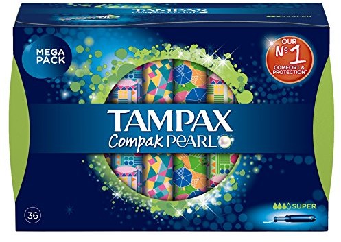Tampax Pearl Compak Super Tampony z aplikatorem 36X, najlepszy tampon dla komfortowej ochrony i dyskrecji
