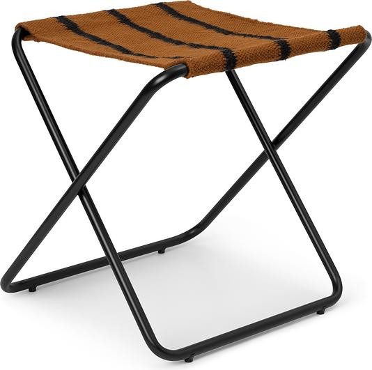 Ferm Living Stołek Desert Stripe z czarną ramą 1104263829