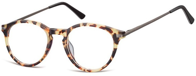 Sunoptic Okrągłe okulary oprawki zerowki korekcyjne AC50F