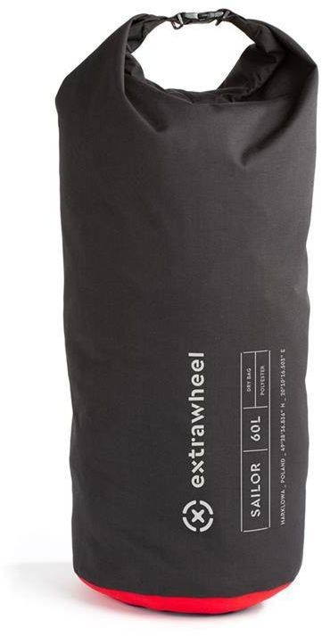 Extrawheel EXTRAWHEEL Worek SAILOR czarno-czerwony 60L POLYESTER