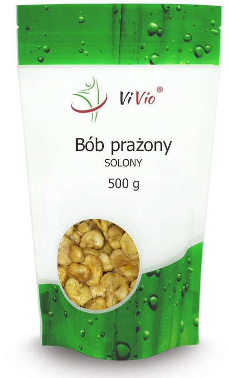 VIVIO Bób prażony solony solą morską 500g bob-pra-sol-500g