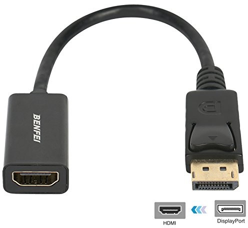BENFEI benfei 4 K kabel DisplayPort (DP 1.2) do HDMI Adapter/| adapter DisplayPort (DP) to HDMI | 4 K Ultra HD (4Kx2 K) | Full HD 1080p | 24 Bit True Color | 3d | HDCP | Ideal F ¨  R PC & Mac/notebook/laptop (000095black)