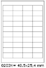 Cdrmarket Samoprzylepne etykiety 48,5 x 25,4 mm, 40 etykiet, A4, 100 arkuszy