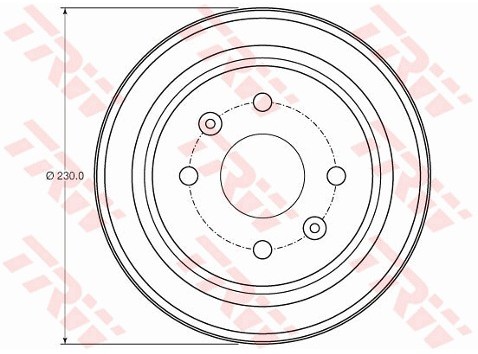 TRW Bęben hamulcowy DB4442