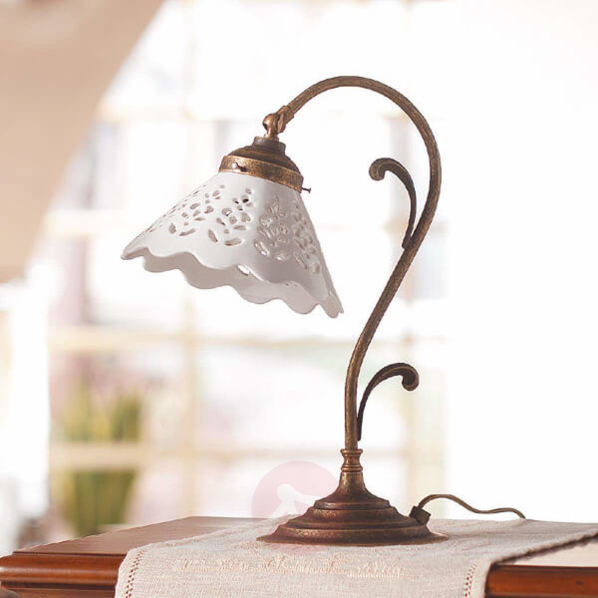 Ceramiche Kunsztownie wykonana lampa stołowa Semino