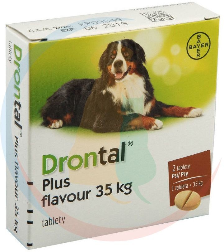 Bayer Drontal Plus Flavour >35Kg Tabletki Dla Psa Na Robaki 2Tabl. *Odbiór Własny, Zlecenie Kuriera*