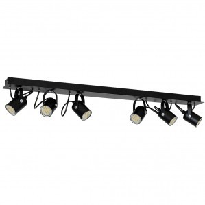Milagro Lampa sufitowa PICO BLACK 6xGU10 MLP998