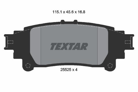 TEXTAR Zestaw klocków hamulcowych, hamulce tarczowe 2552501
