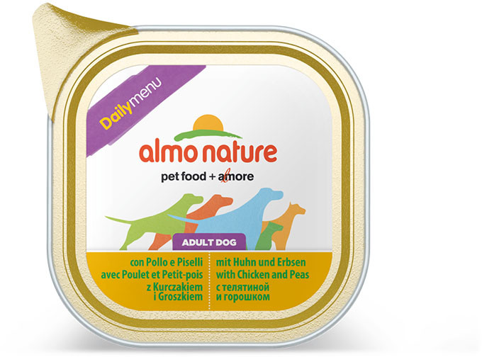 Almo Nature Daily Menu Dog Kurczak z groszkiem szalka 100g