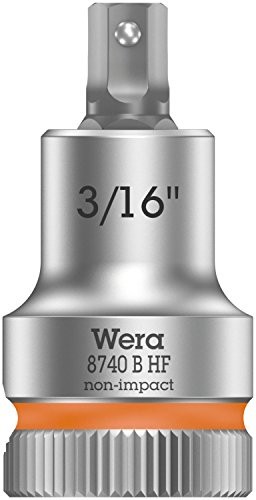 Wera 05003080001 8740 szer. HF bitnuss grzechotek Zyklop z funkcją uchwytu do śrub z łbem walcowym z gniazdem sześciokątnym 05003085001