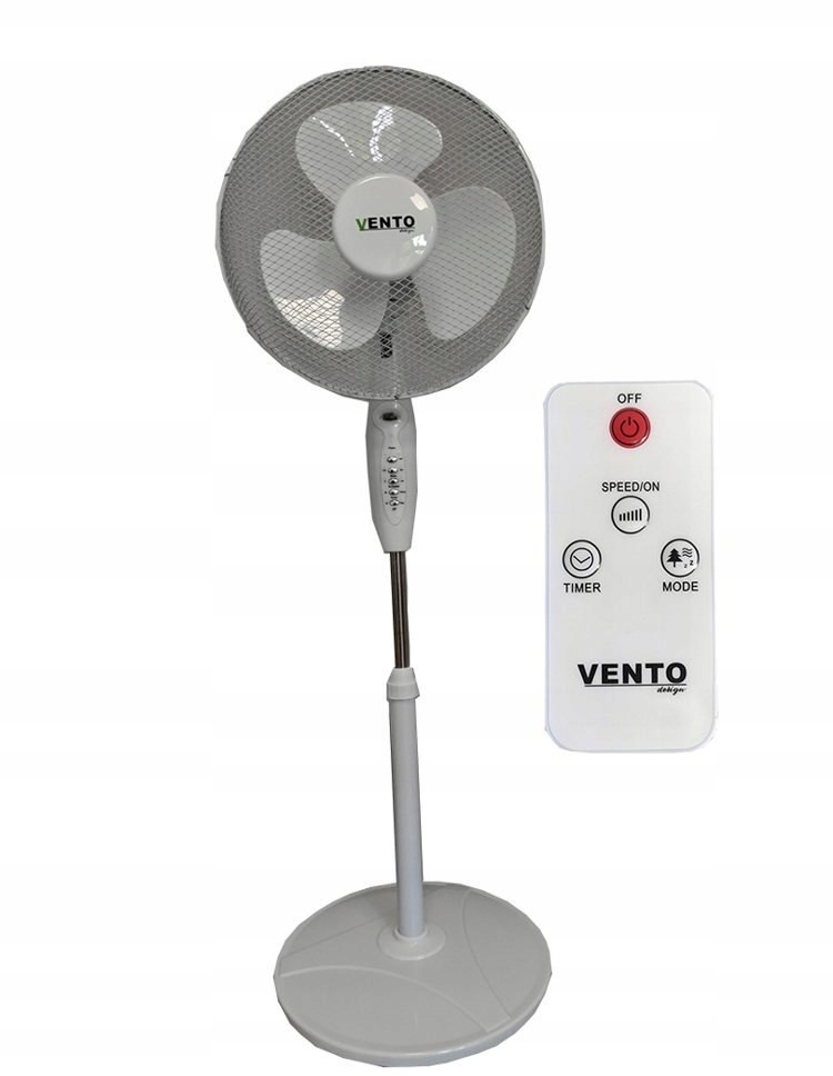 Wentylator Podłogowy Vento 40 cm 40W Pilot Biały