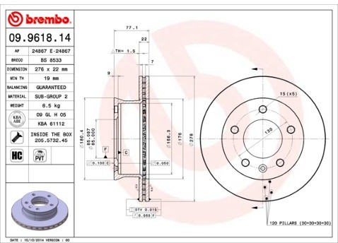 BREMBO 09.9618.14