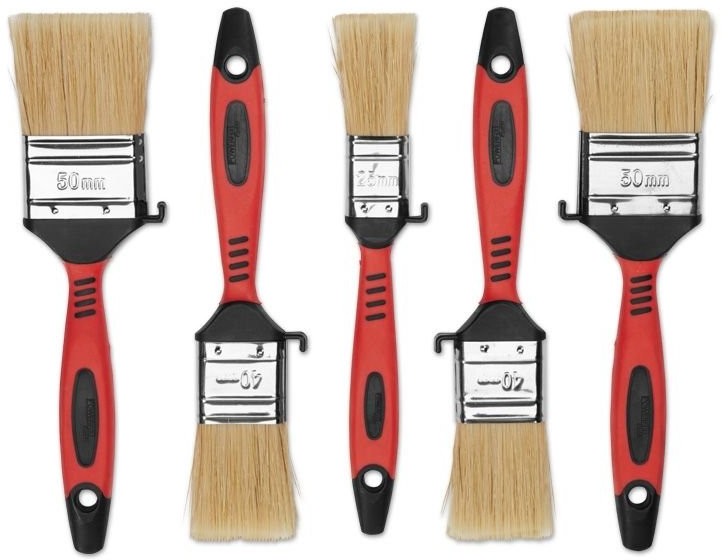 Zestaw 5 szt. pędzli malarskich płaskich pędzel