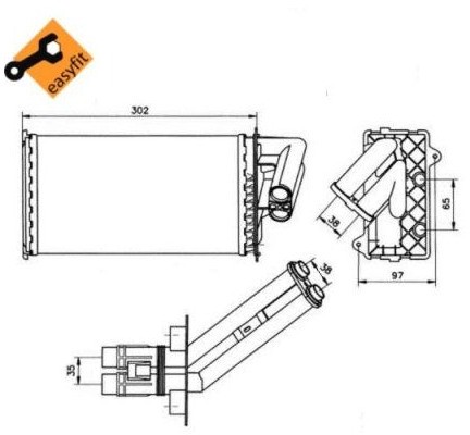 NRF Wymiennik ciepła, ogrzewanie wnętrza 50577