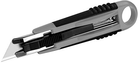 Westcott E-84026 00 Cutter Professional obudowa z tworzywa sztucznego, uchwyt Soft Grip ostrze, szerokość 18 MM, szary/czarny E-84026 00