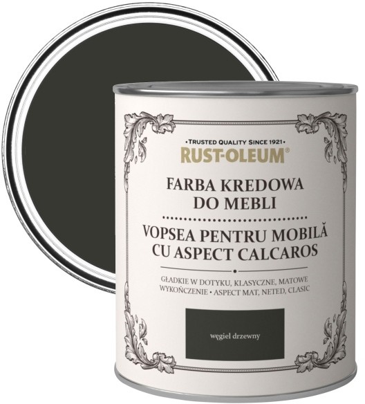 Rust-Oleum Farba kredowa do mebli Rust-Oleum węgiel drzewny 0 125 l R0070041X5