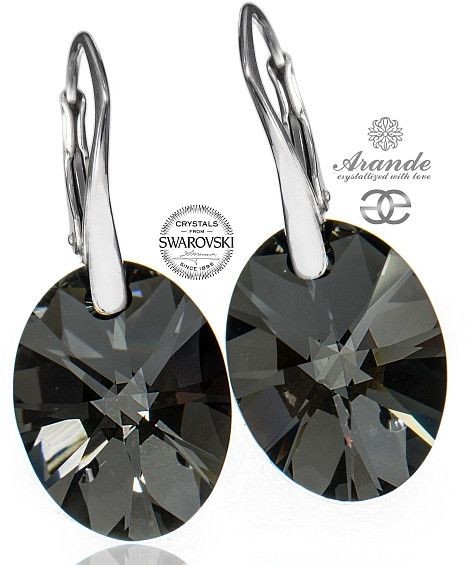 Swarovski przepiękne kolczyki XILION SILVER NIGHT SREBRO NOWOŚĆ