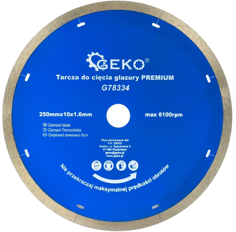 Geko Tarcza Diamentowa Do Glazury 250x25,4mm Profi