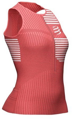 Compressport Triathlonowa koszulka kompresyjna damska TRI POSTURAL TANK TOP różowa