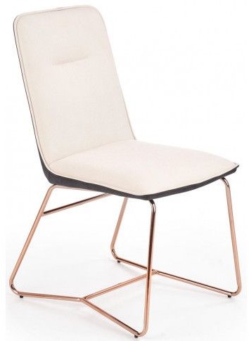 Elior Producent: Krzesło w stylu glamour Malibu - kremowy + popielaty