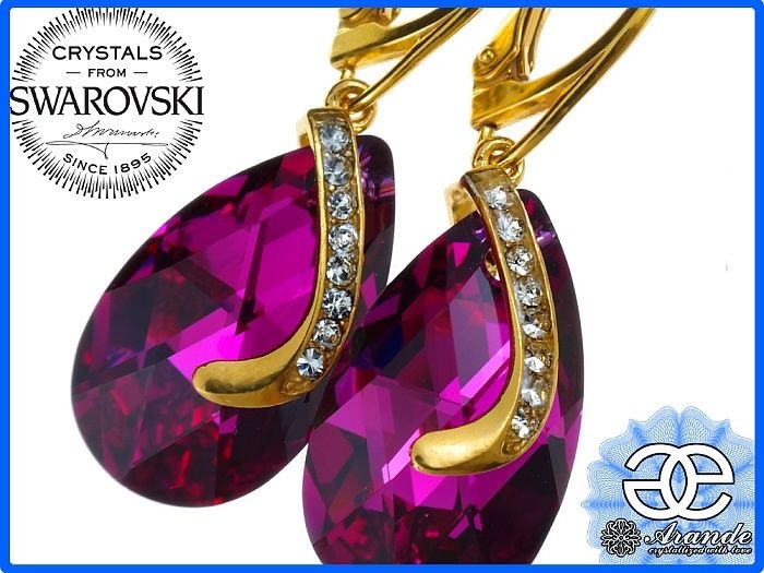Swarovski SPECIAL kolczyki SENTI ZŁOTE SREBRO