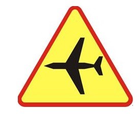 Znak ostrzegawczy A-26 Lotnisko