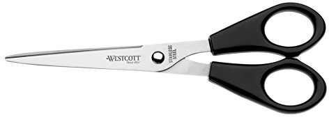 Westcott nożyczki biurowe, nierdzewne, symetryczne, czarny 15 cm E-31160 00