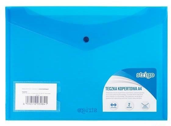 Strigo Teczka kopertowa A4 z kieszeniami niebieska STRIGO