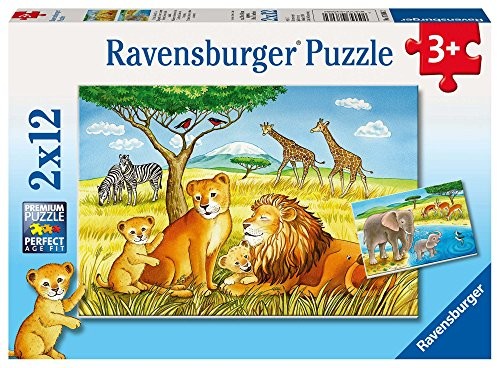 Ravensburger 07606 słoń, Loewe & Co. 2 X 12 części dziecko puzzle