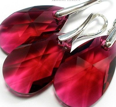 Arande SWAROVSKI KOMPLET RUBY KOLORY SREBRO 1883626253
