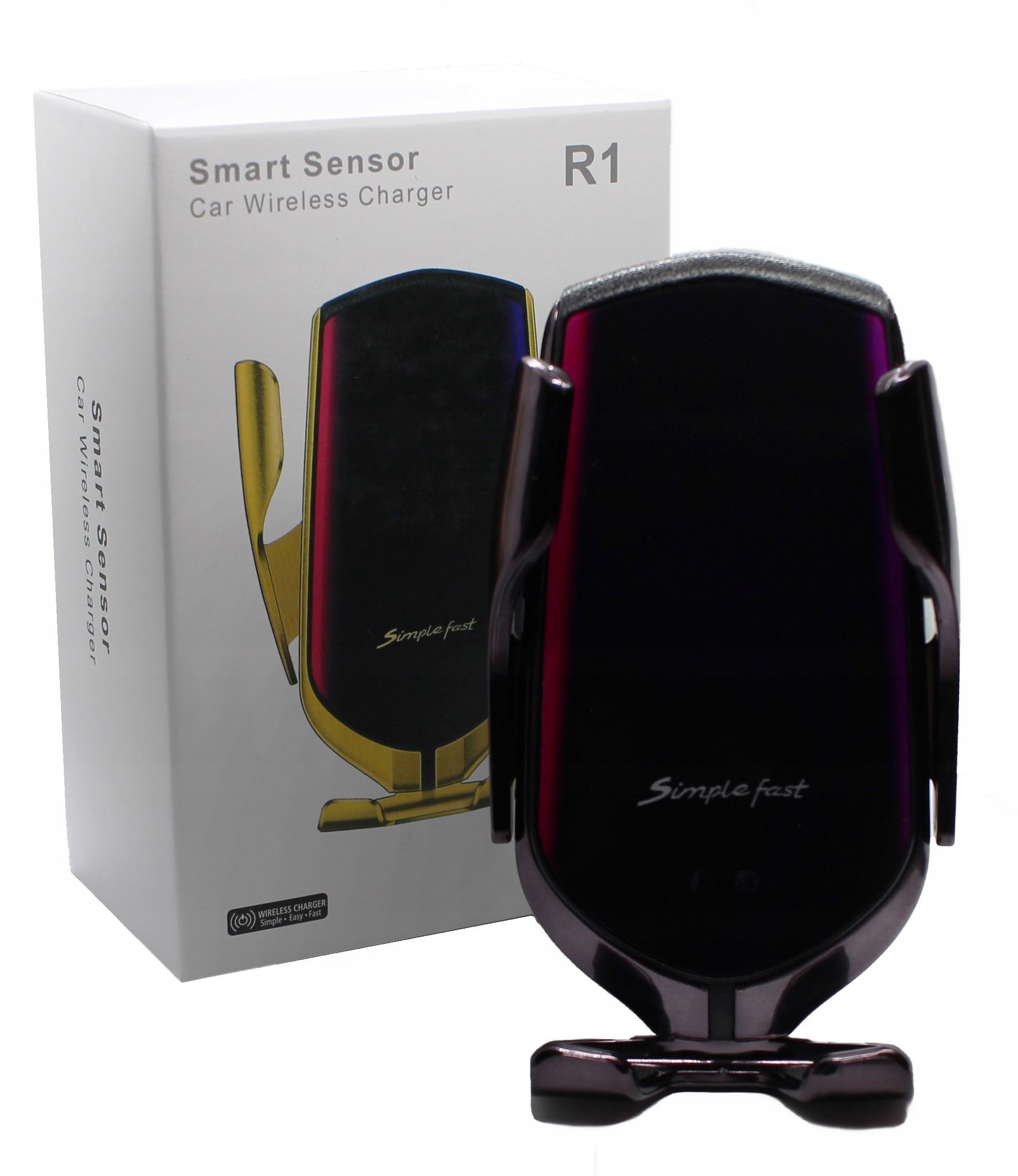 Uchwyt Ładowarka Indukcyjna Do Samochodu R1 Czarna