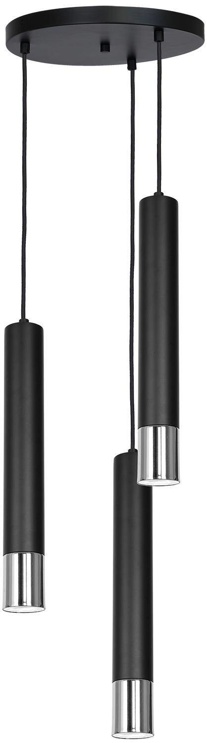 Luminex Żyrandol Nest chrome/black 3 1058