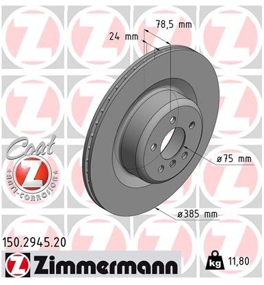Zimmermann Tarcza hamulcowa 150.2945.20