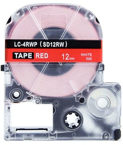 Epson LC-SD12RW, 12mm x 8m, biały druk / czerwony podkład, taśma zamiennik