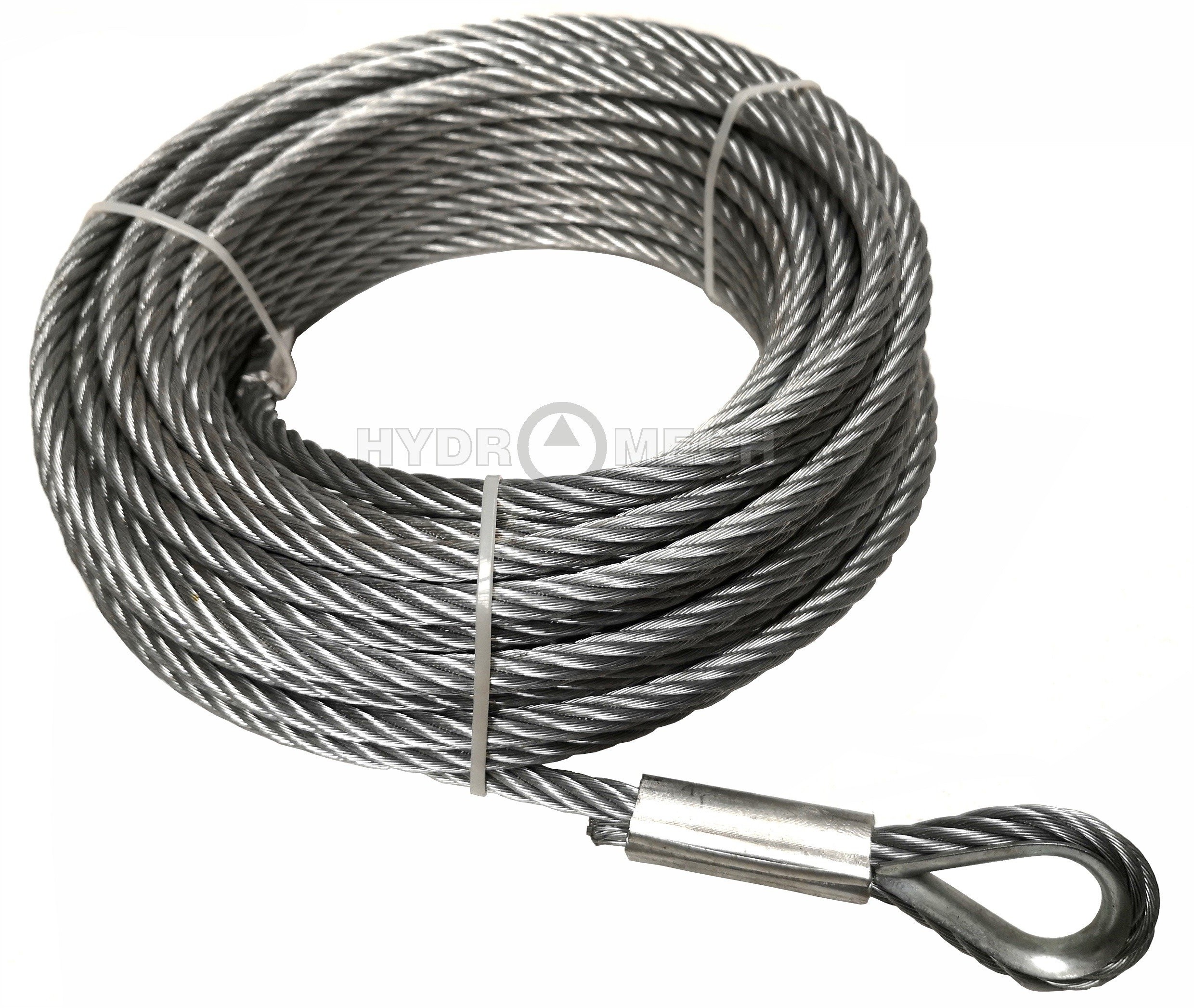 Lina stalowa do wyciągarki 24 m x 9,5mm DY-A005