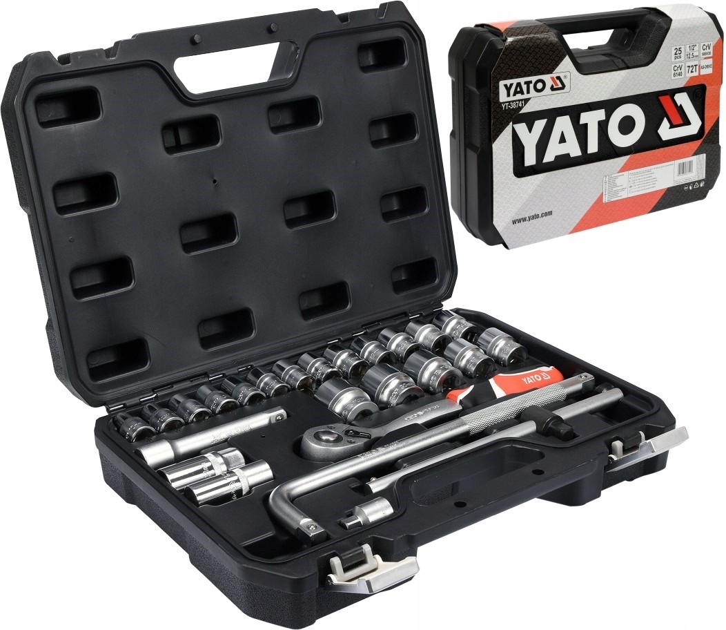 YATO Zestaw Narzędziowy 1/2 25cz Klucze Nasadowe