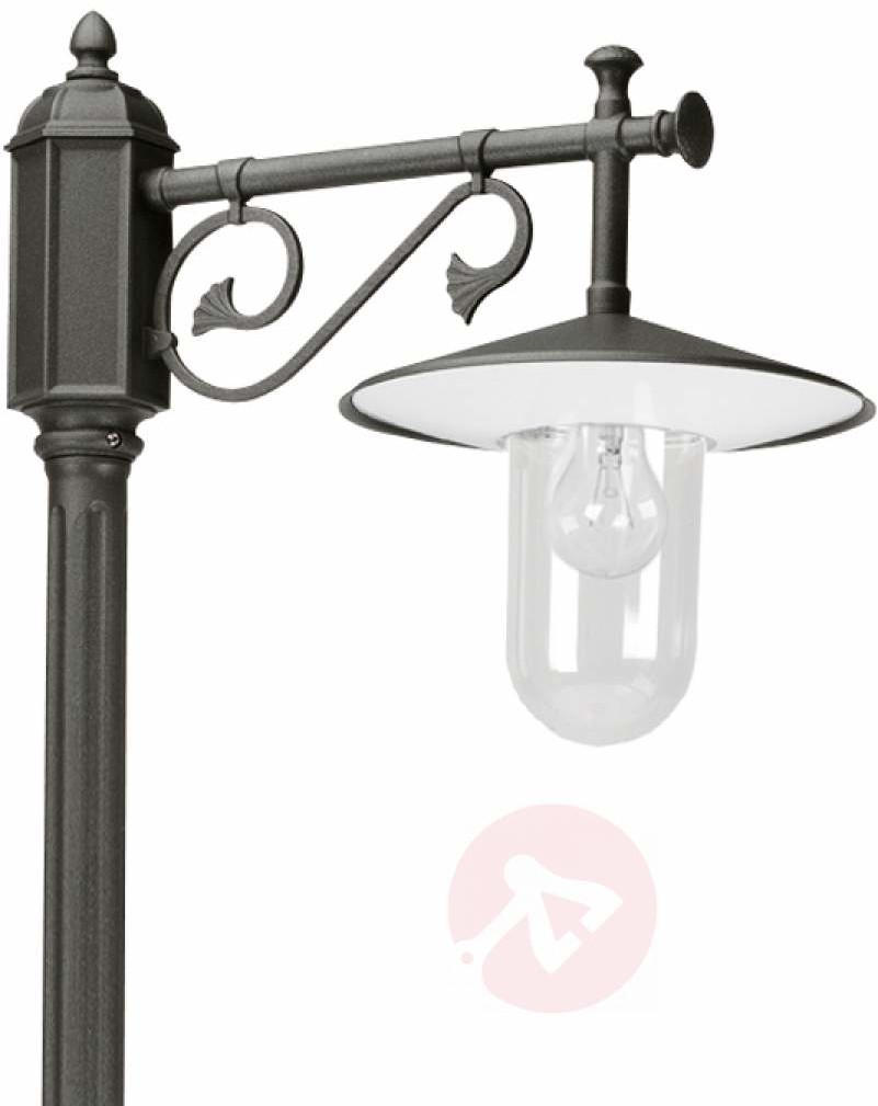 K. S. Verlichting B. V. Elegancka latarnia Louvre, szara-matowa