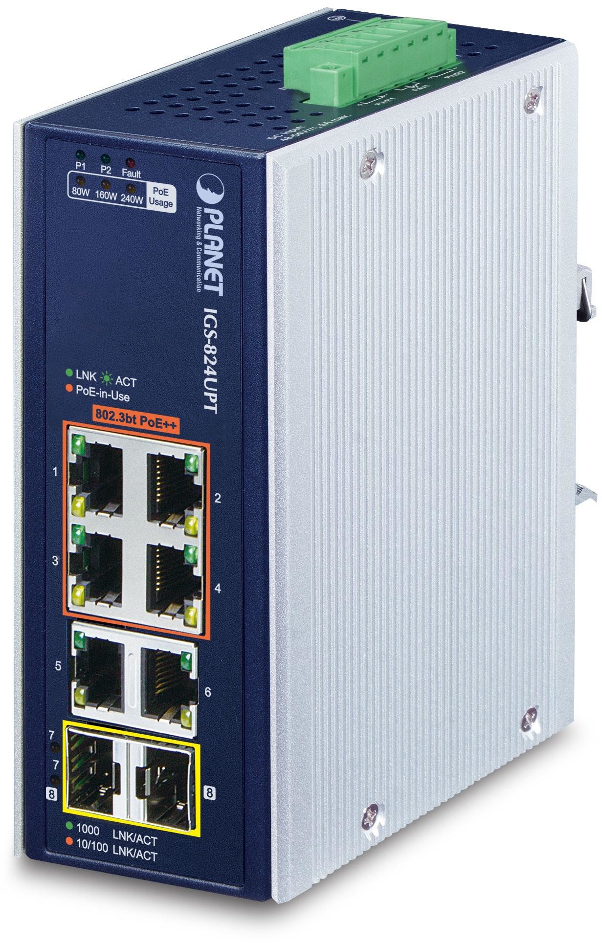 Planet Switch IGS-824UPT 4X Ultra POE/2X 1GB/S/2X