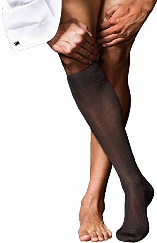 FALKE Falke nr męski 10 Pure Fil D'Ecosse skarpety, brązowy, 39-40