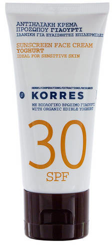 KORRES Krem do opalania twarzy z organicznym jogurtem naturalnym SPF30