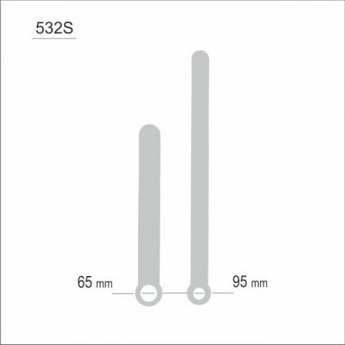 Atrix Wskazówki zegarowe pałki solid srebrne /W70S 532S