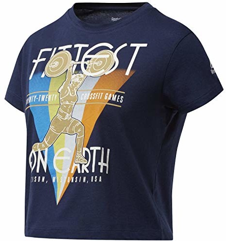 Reebok Rc Fittest On Earth Tee podkoszulek damski niebieski niebieski (Vecnav) XS FU2176