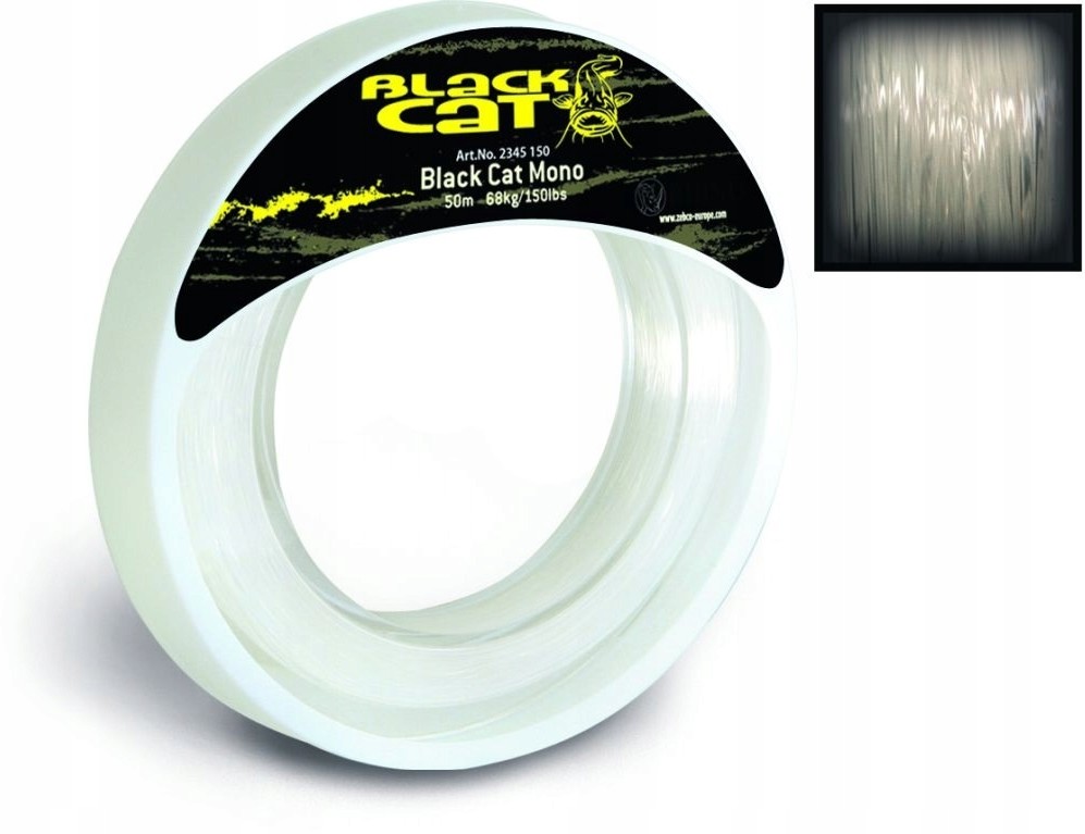 Mono Leader 1,20mm/68 kg / 150 lbs/50m Black Cat
