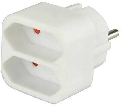 Unitec UNITEC Euro-adapter do podłączenia 2 urządzeń końcowych, 1 sztuki, białe, 49562l