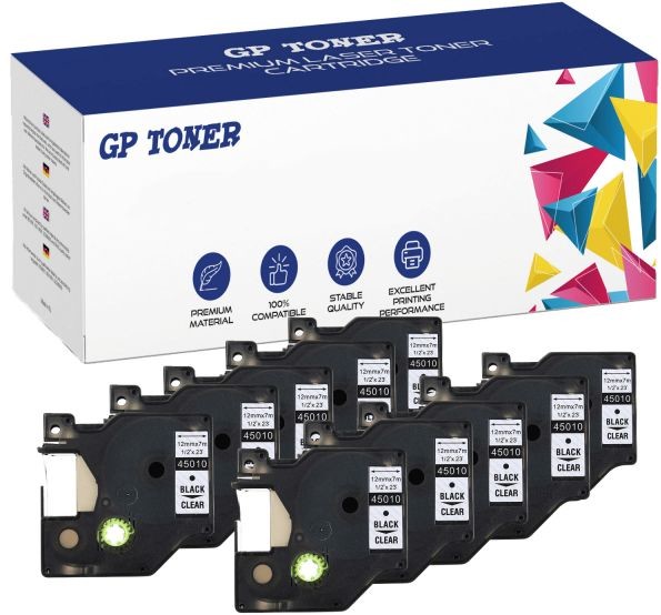 Dymo 10x Taśma do D1 45010 12mm x 7m GP-DY45010 x10