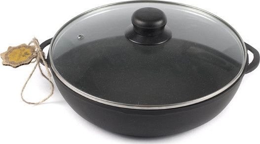 Maysternya Patelnia  Ketaus keptuv troškintuvas su dangčiu 26x6 cm T103C3