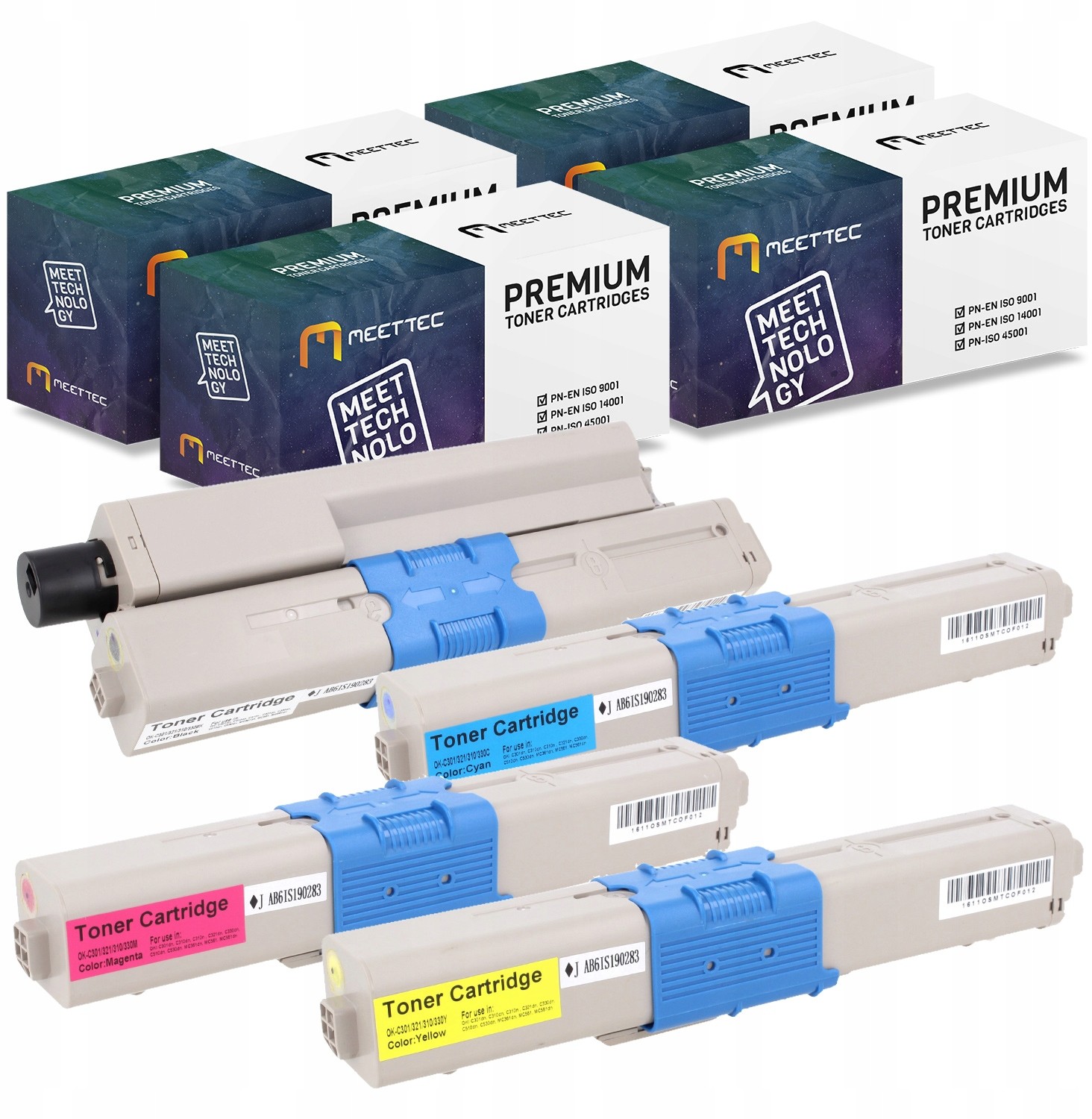 Zestaw 4 x toner C301 do Oki Cmyk C301dn C321dn