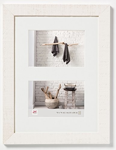 Walther Design Home drewniana rama, biały (Polarweiß), 2x 10 x 15 cm HO215V