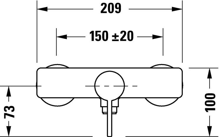 Deante Duravit Duravit D Bateria prysznicowa ścienna chrom DE4230000010